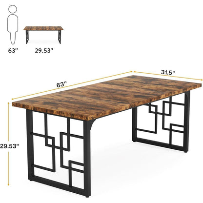 Industriedesign Schreibtisch Holz Metall 160x80x75 cm