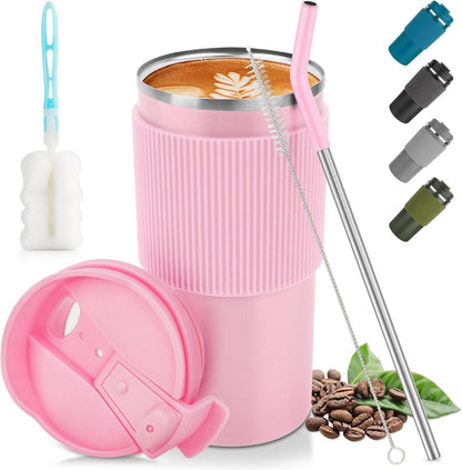 Isolierbecher 450ml Kaffeebecher to Go auslaufsicher mit Deckel