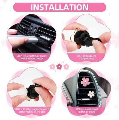Auto Diffuser 8 Stück Gänseblümchen Blume Lufterfrischer Clip Vent Clips Aromatherapie Tabletten