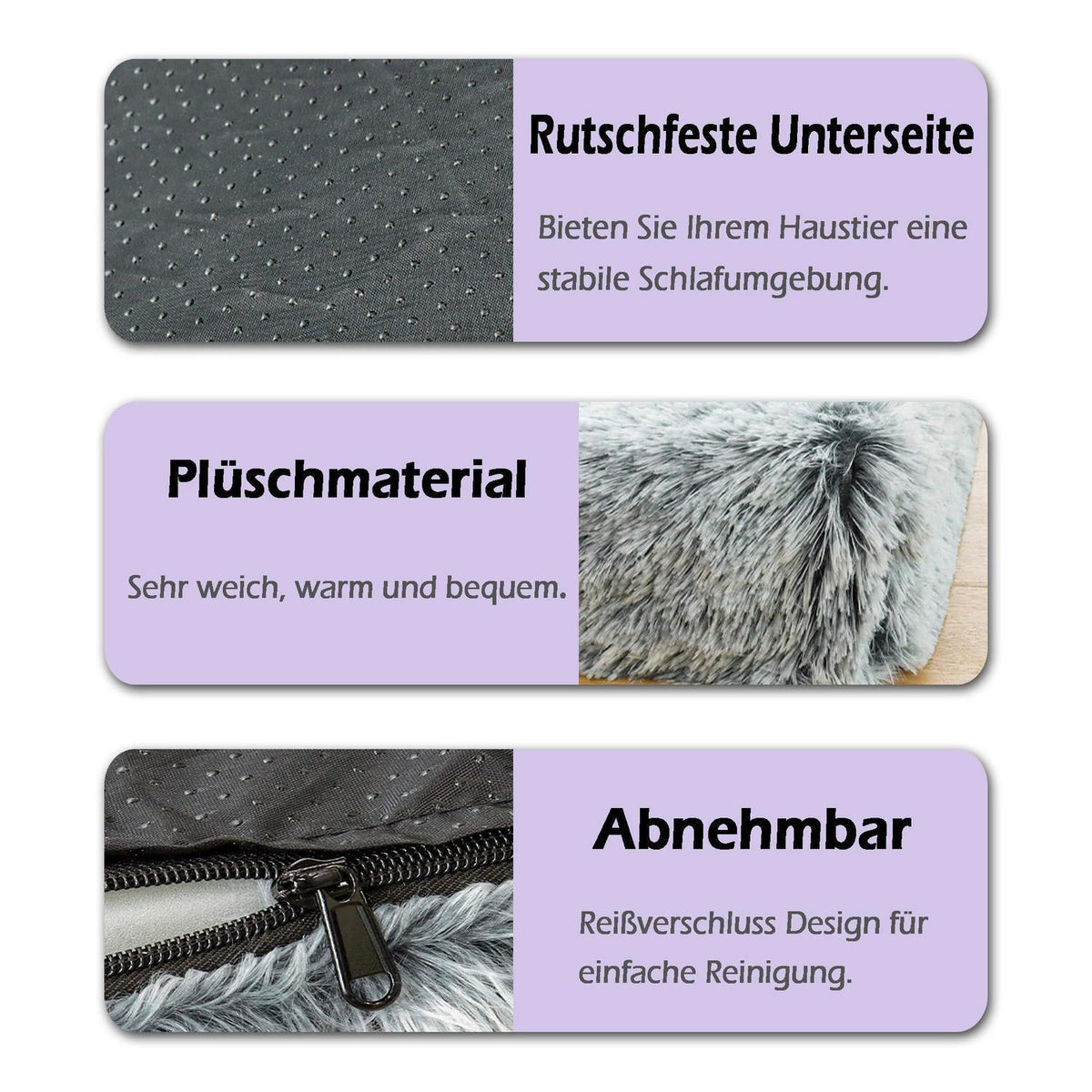 Flauschiges Hundebett 120x80x10cm – Orthopädisches Hundesofa Braun