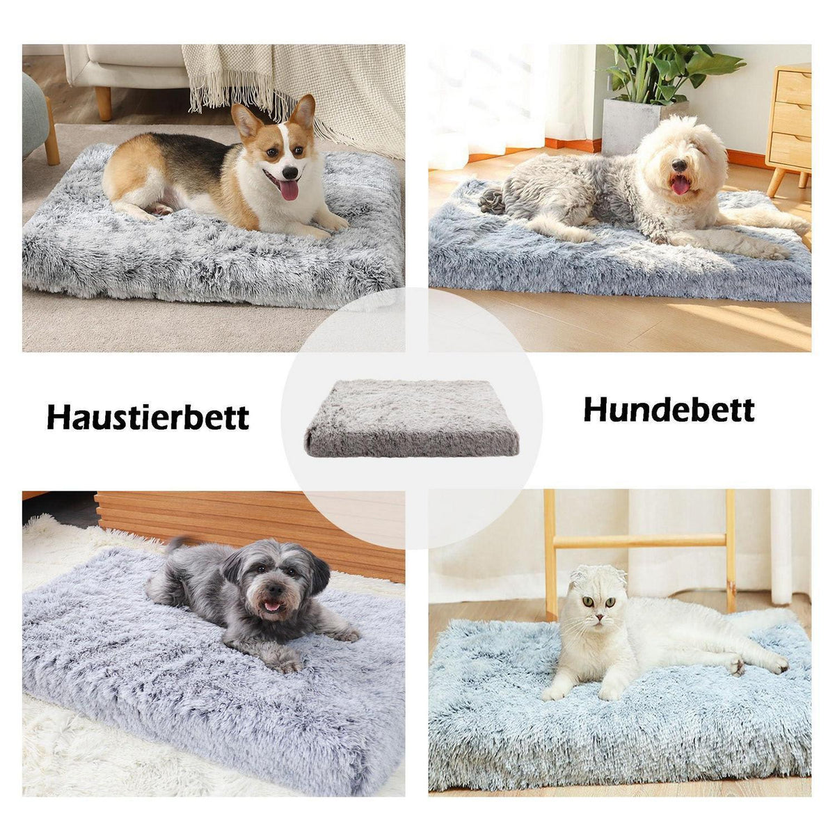 Flauschiges Hundebett 120x80x10cm – Orthopädisches Hundesofa Braun