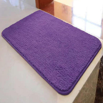 Rutschfester Badezimmerteppich Violett, Flauschig & Wasserabsorbierend 110x140 cm