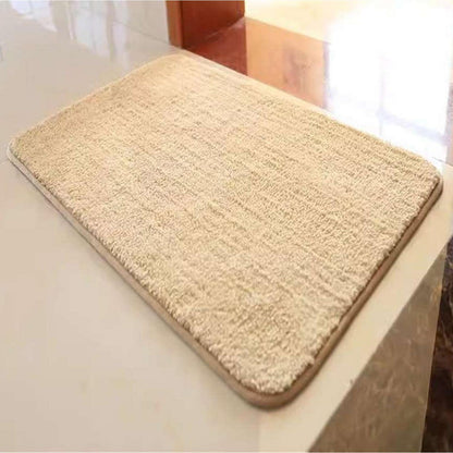 Rutschfester Badezimmerteppich flauschig, 90x120 cm Beige