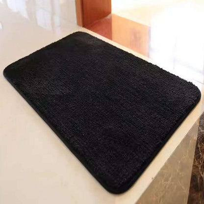 Rutschfester Badezimmerteppich Schwarz 120x200 cm – Flauschig & Saugfähig