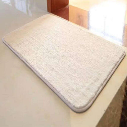 Rutschfester Badezimmerteppich flauschig weiß 120x160 cm