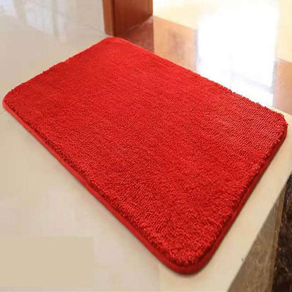 Rutschfester Badezimmerteppich Flauschig Rot 100x150 cm
