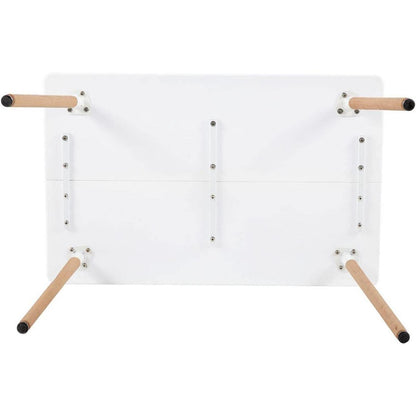 Weißer Esstisch mit 6 Stühlen – 110cm Essgruppe für Küche/Wohnzimmer