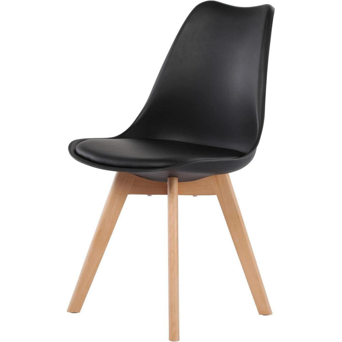 Esstisch Set 110cm Weiß mit 6 Schwarz Stühlen – Modern & Langlebig