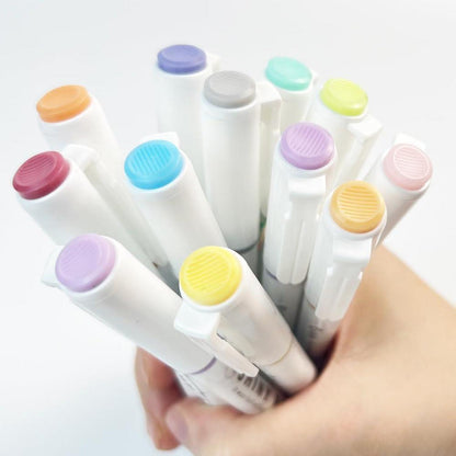 12er Set Pastell Textmarker Highlighter Stift Marker für Journaling