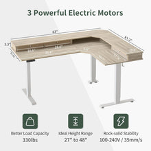 Elektrischer Schreibtisch Höhenverstellbar 3 Motoren L-Form