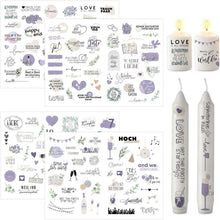 Kerzentattoos Hochzeit Sticker Wasserschiebefolie Deko 4 Stück