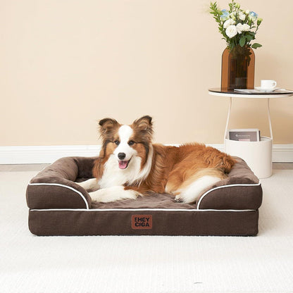 Orthopädisches Hundebett XXL mit Memory Foam, wasserdicht & rutschfest