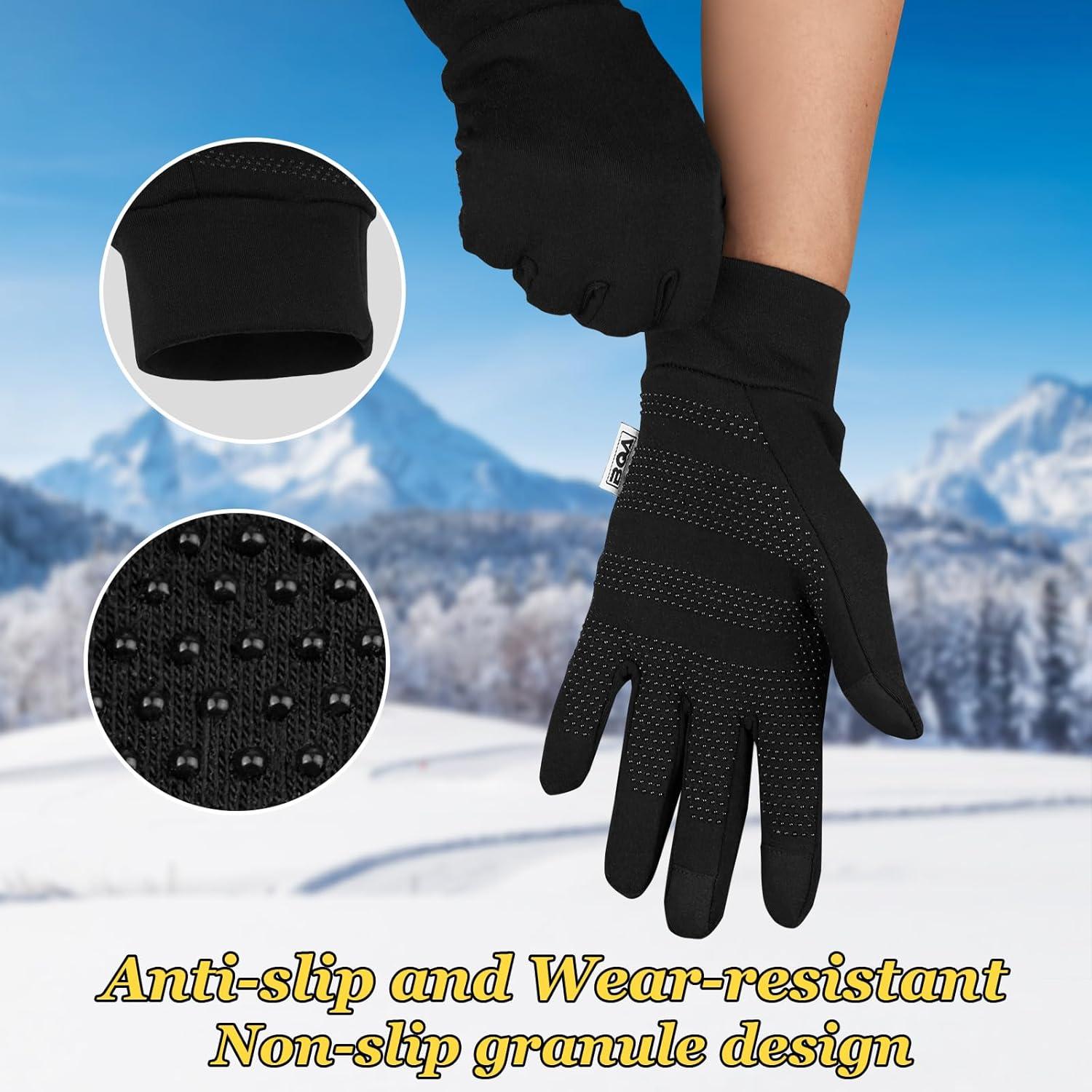BQA Touchscreen Winterhandschuhe Laufhandschuhe Schwarz L