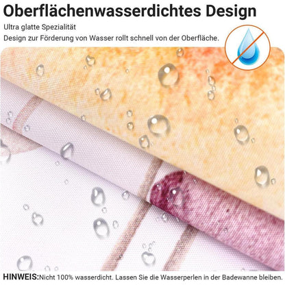 Duschvorhang Blumenmuster 240x200cm Wasserabweisend