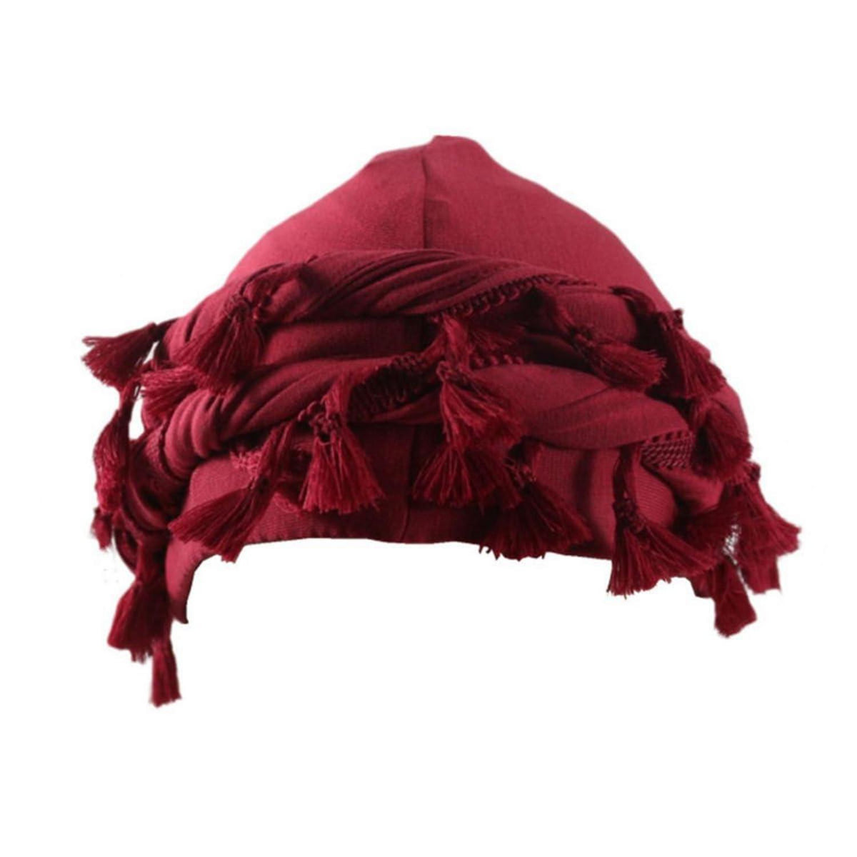 Vintage Herren Turban Durag aus Satin – Weinrot