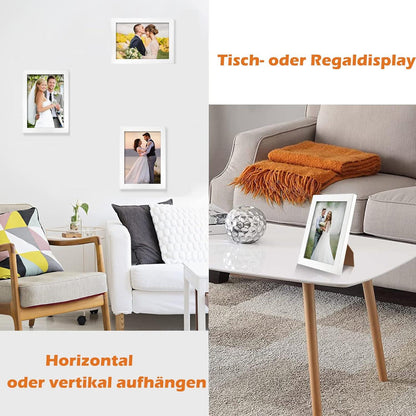 2er Set A4 Kunstfotorahmen Frontöffnung Holz