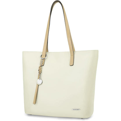 Große Damen Handtasche mit Laptopfach PU Leder Patchwork