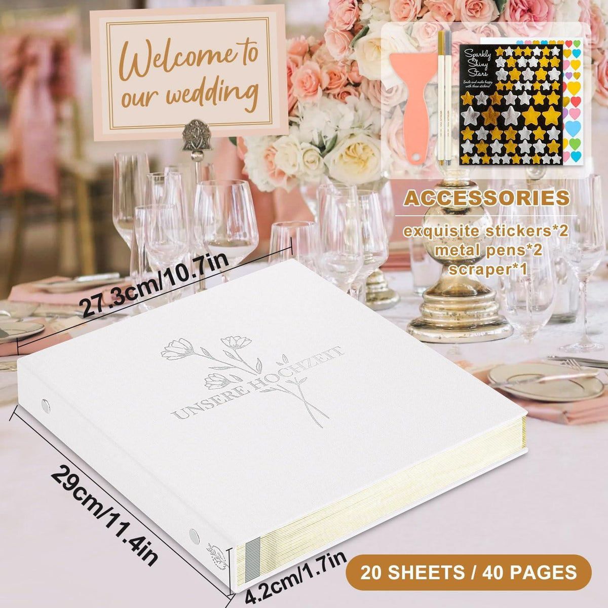 Hochzeitsalbum Leinen Selbstklebendes Fotoalbum Foto - Zum