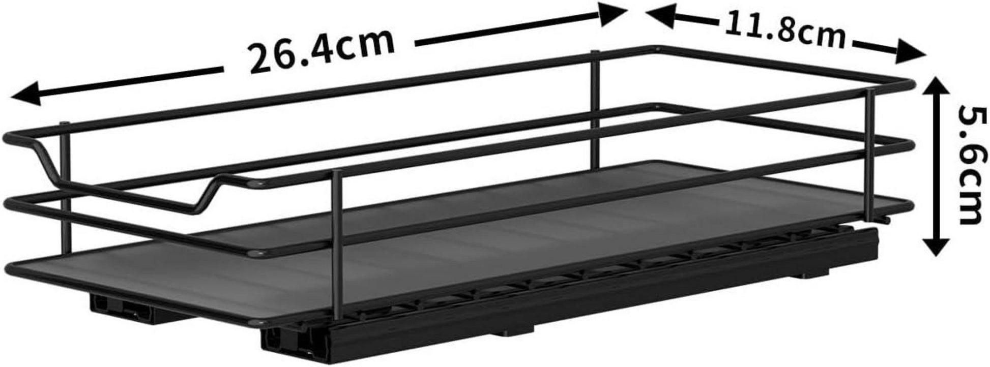 Gewürzregal ausziehbar Metall Schwarz robust & langlebig