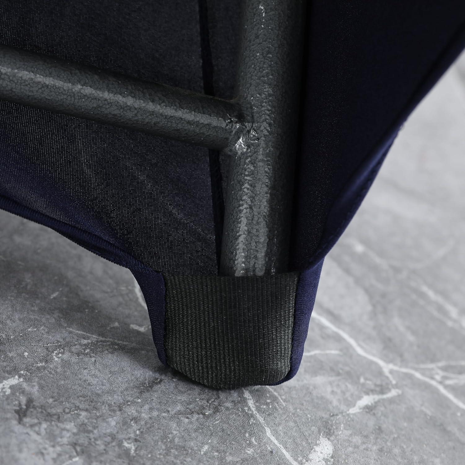 Stehtischhusse Schwarz Stretch 2er Set Ø70-75 x 110 cm - Maschinenwaschbar & Bügelfrei
