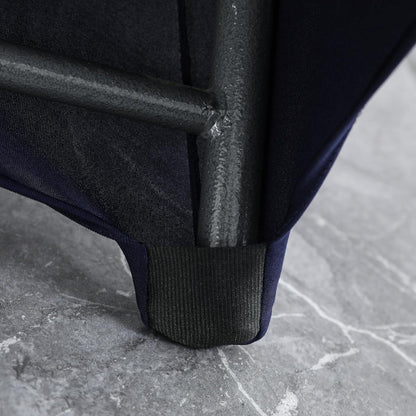 Stehtischhusse Schwarz Stretch 2er Set Ø70-75 x 110 cm - Maschinenwaschbar & Bügelfrei