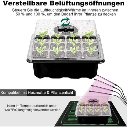 Zimmergewächshaus Anzucht Gewächshaus 10 Stk 120 Zellen Set