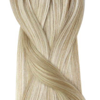 Blond Microring Haarverlängerung Echthaar 45cm – 50g