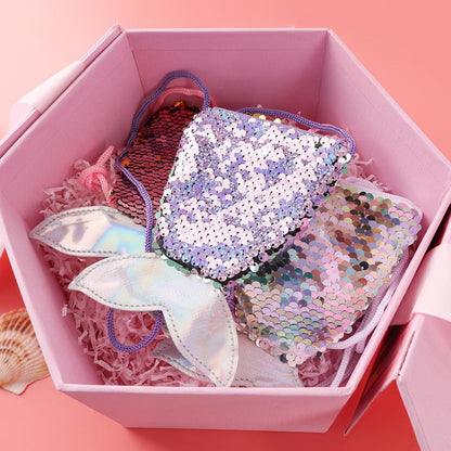 Meerjungfrau Pailletten Geldbörse 12er Set Mini Taschen Kinder