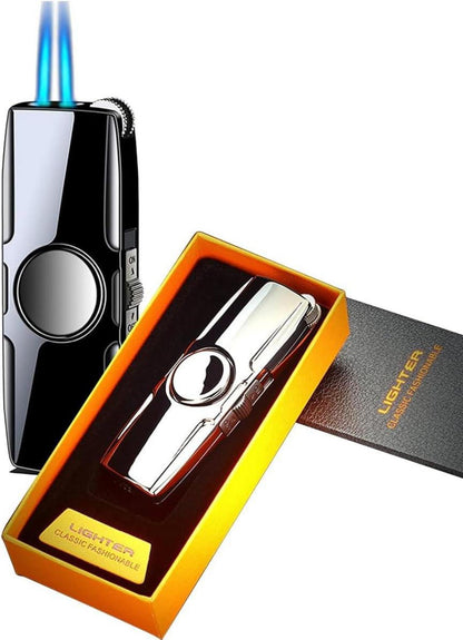 Windproof Butan Jet Flamme Feuerzeug für BBQ Camping Männer Geschenk