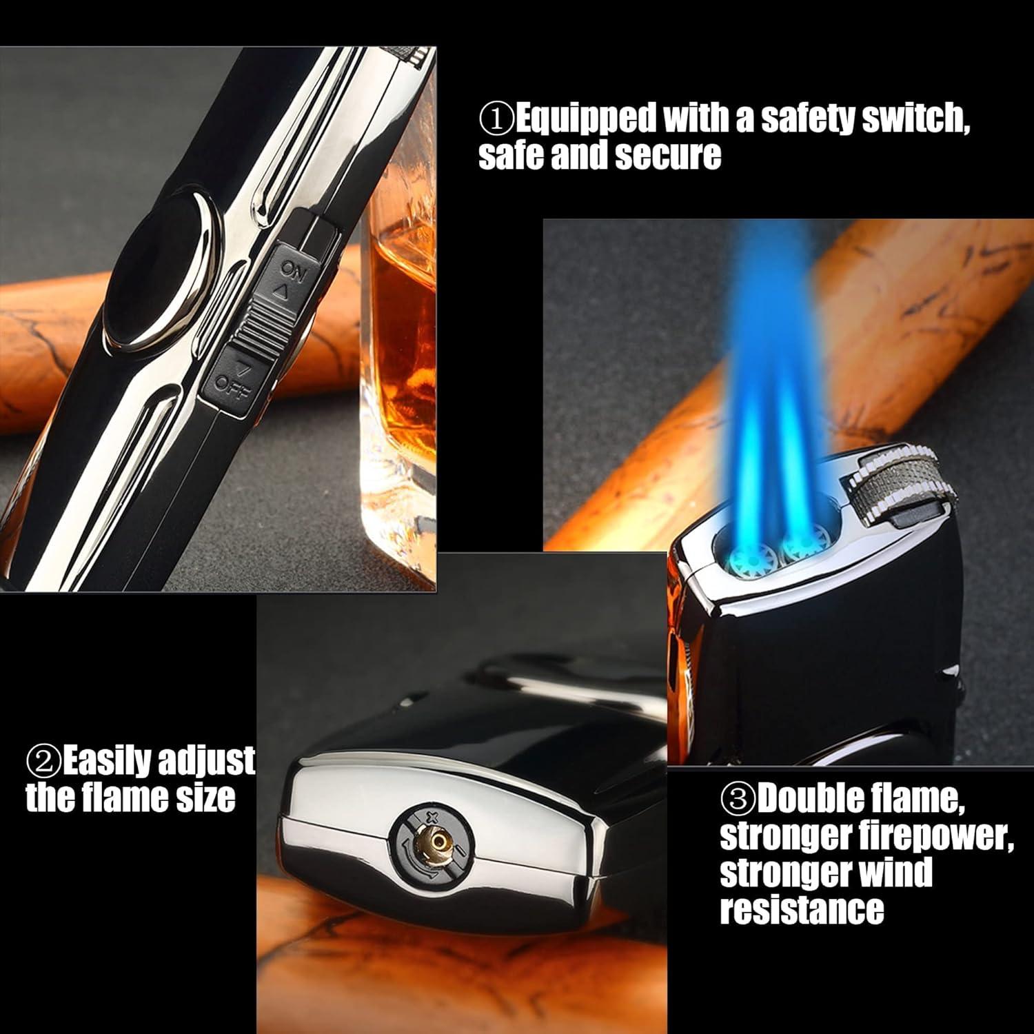 Windproof Butan Jet Flamme Feuerzeug für BBQ Camping Männer Geschenk