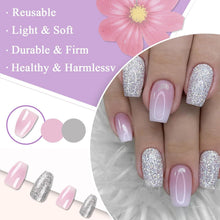 24 Stück Rosa Farbverlauf Nägel Aufkleben mit Nagelkleber