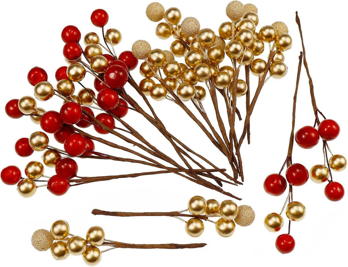 Künstliche Beeren Picks Weihnachtsbaum Dekoration 20 Stück