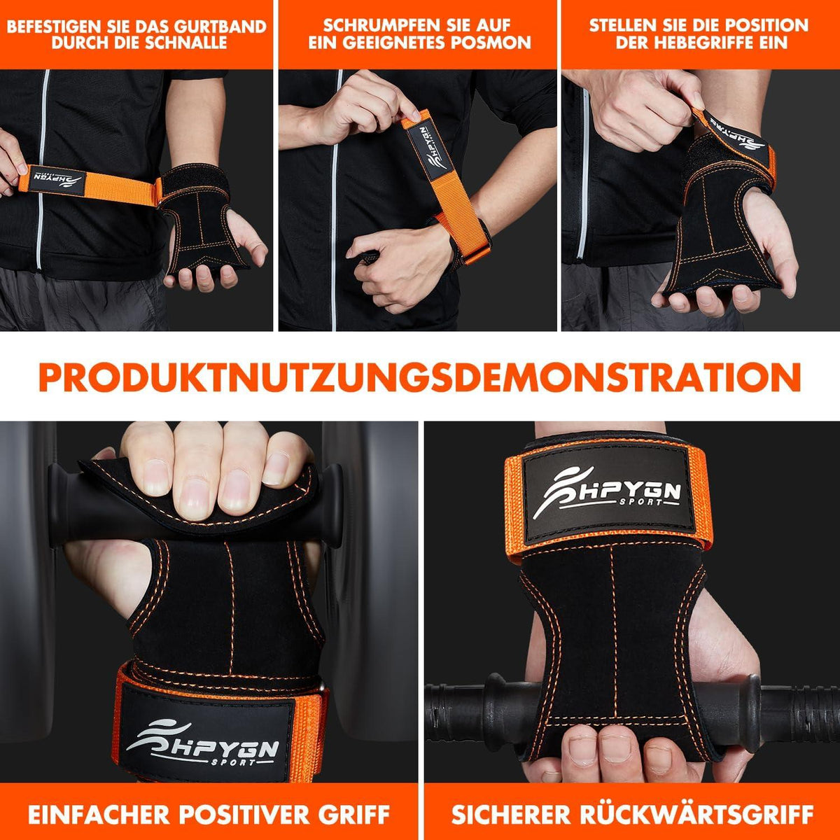 Gepolsterte Lifting Straps für Bodybuilding und Krafttraining
