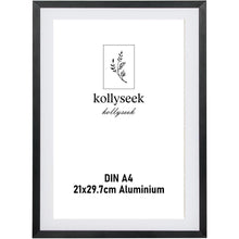 Moderne Schwarz Aluminium Bilderrahmen DIN A4 21x30 cm