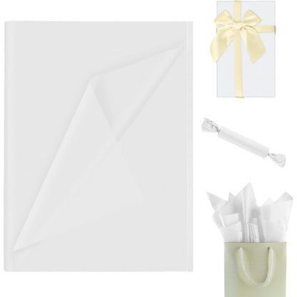 Weißes Seidenpapier 35x50 cm – 60 Blatt Geschenkpapier