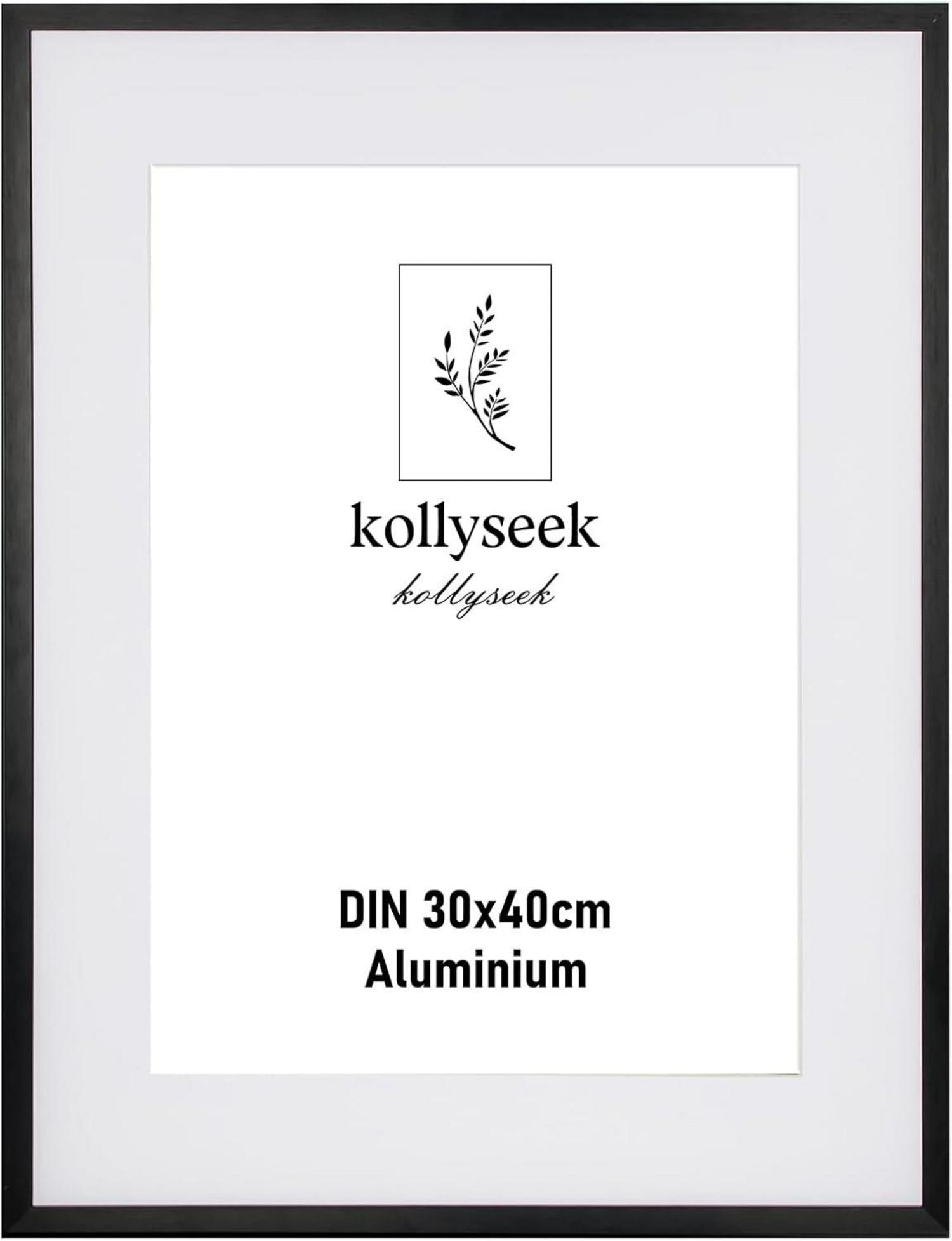 Bilderrahmen Aluminium Schwarz 30x40 cm Acrylglas Fotorahmen