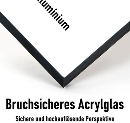 Aluminium Bilderrahmen 30x40 cm Schwarz Acrylglas