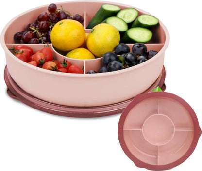 Snackbox mit 5 Fächern Transparentem Deckel Plastik Snackbox
