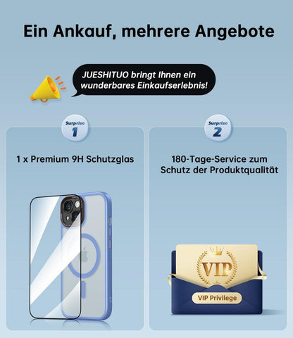 iPhone 15 Hülle MagSafe Integrierter Kameraschutz Blau