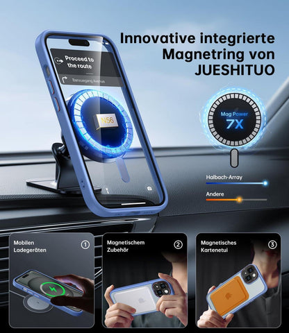 Hülle iPhone 15 MagSafe Schutzhülle Blau N56 Magnet