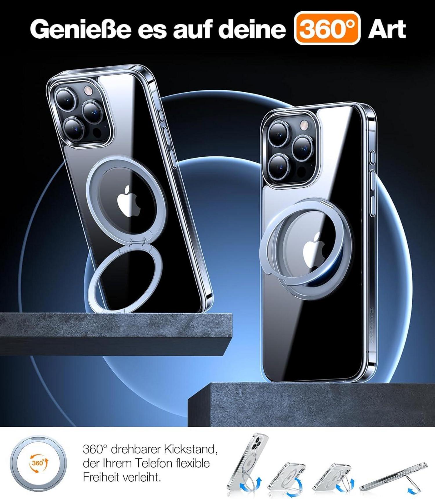 TORRAS 360° Magnetische Ring Ständer iPhone 15 Pro Max Hülle