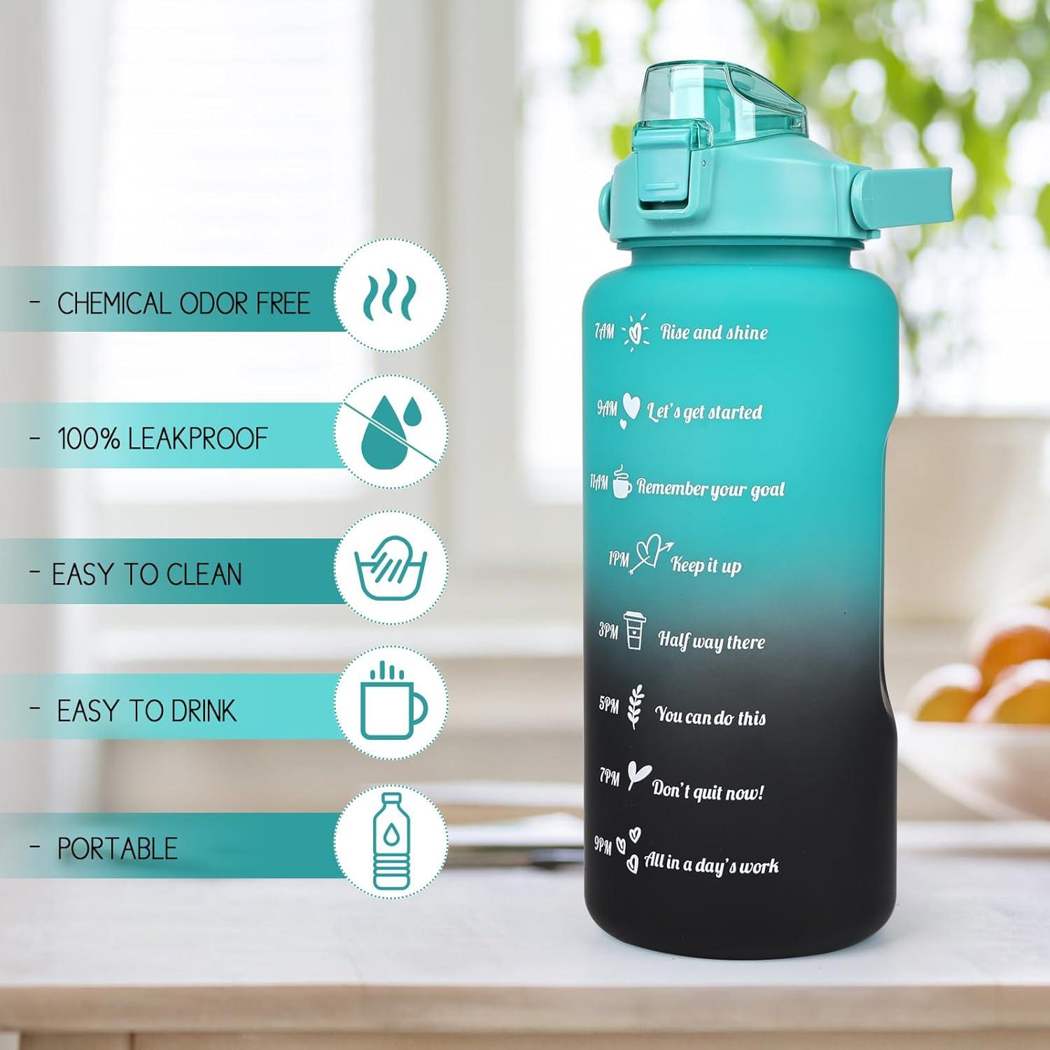 Motivations Wasserflasche 2L Auslaufsicher mit
