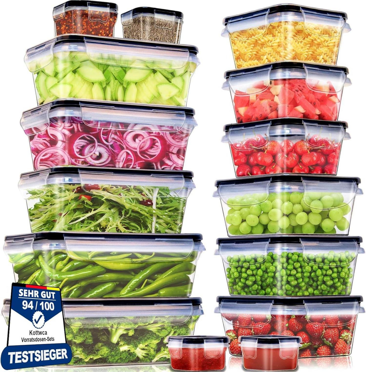 30-teiliges Tupperdosen Set Frischhaltedosen mit Deckel, Meal Prep