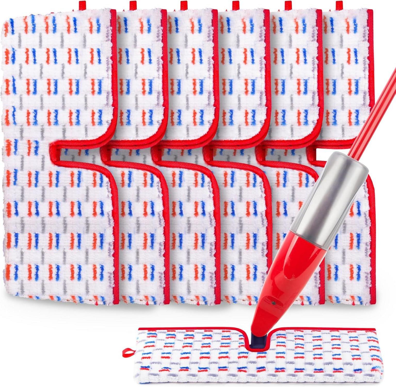 6er Pack Mikrofaser Mopp Pads für Vileda Spraymop - Wiederverwendbare