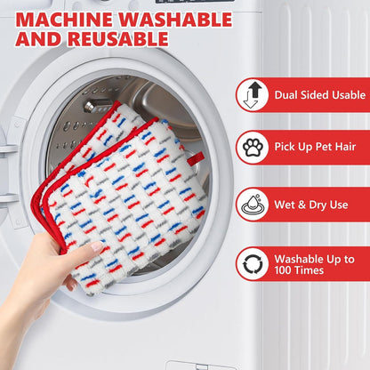 6er Pack Mikrofaser Mopp Pads für Vileda Spraymax Wischer, maschinenwaschbar & doppelseitig
