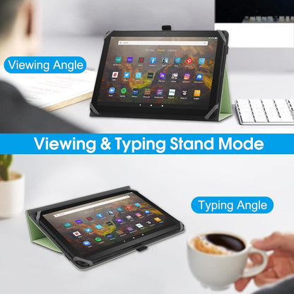 Schutzhülle für 10-11 Zoll Tablet mit Ständer und Handschlaufe - Grün
