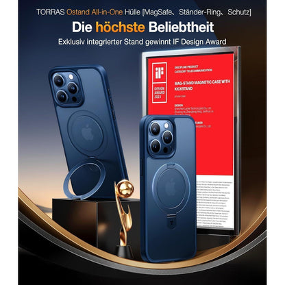 TORRAS Ostand iPhone 15 Pro Hülle MagSafe Stoßfest