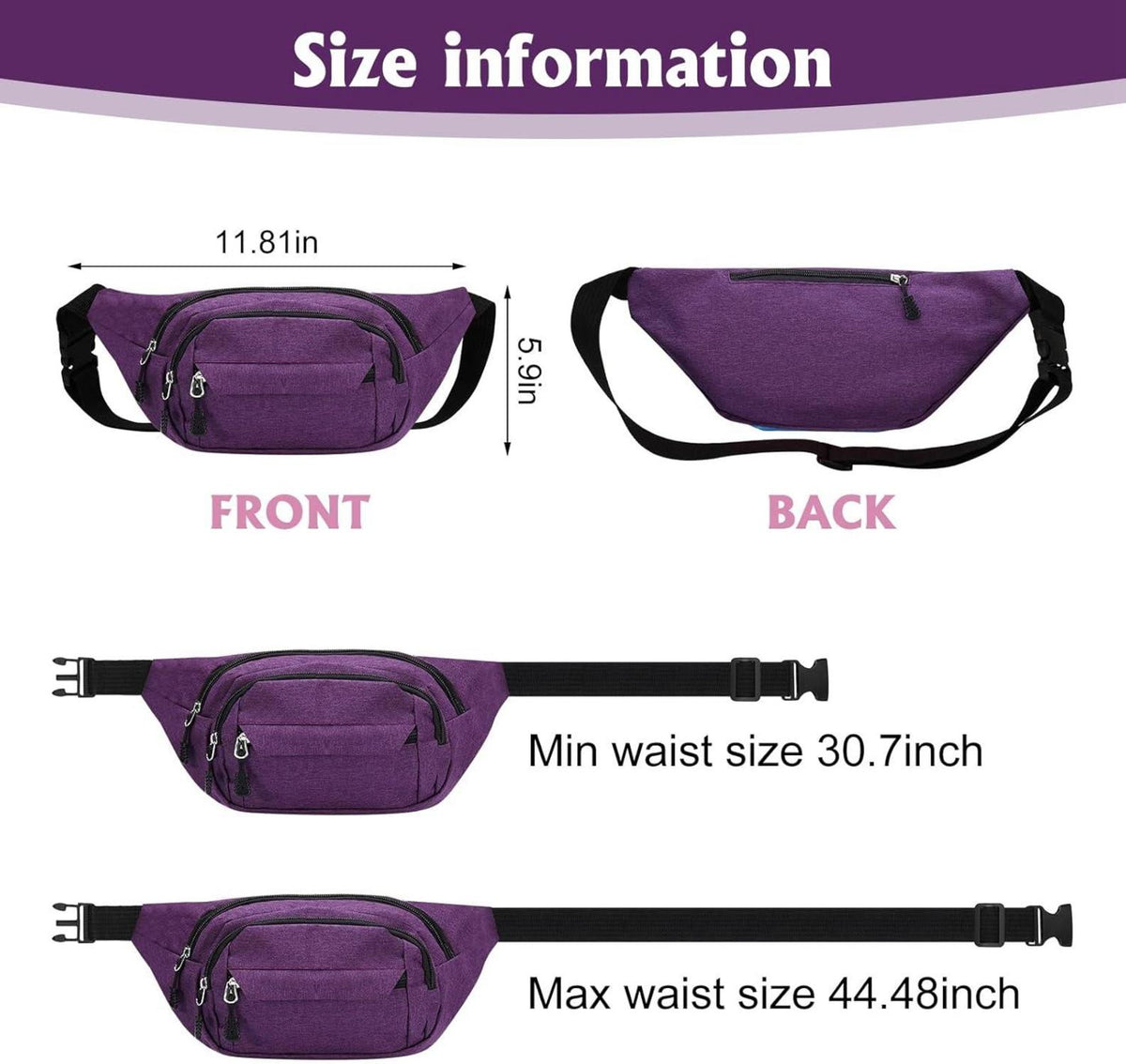 Jostift Bauchtasche Wasserdicht Verstellbarer Gurt Men Waist