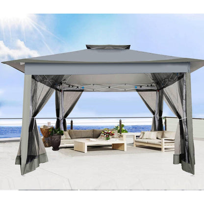 3x3 Gartenpavillon wasserdicht, Pop-Up mit Moskitonetz