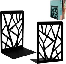 Schwarze Metall Buchstützen 2er Set für Bücherregal 12x9x16.9cm